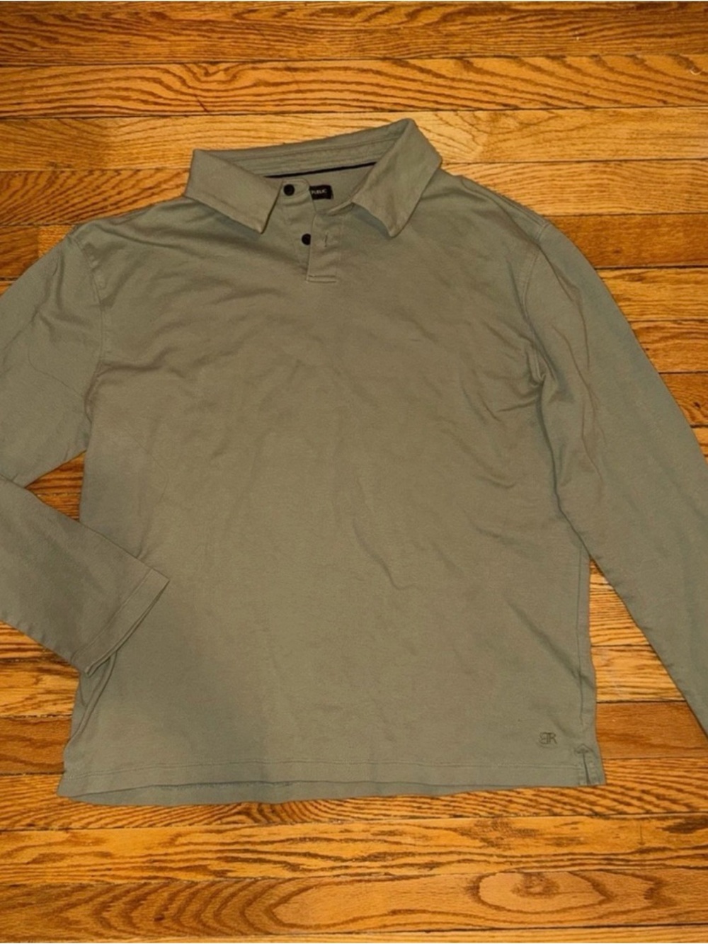 Men's Long-Sleeve Polo Shirt - Sage Green